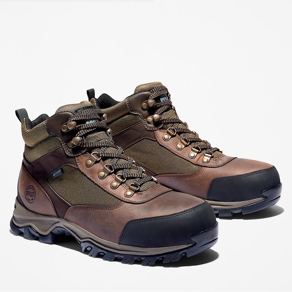 Timberland Pro Men's Keele Ridge Steel Toe Waterproof Work Boots, Size 11, Brown